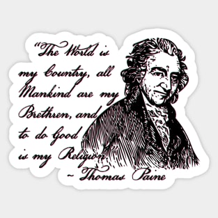 The World is my Country Sticker